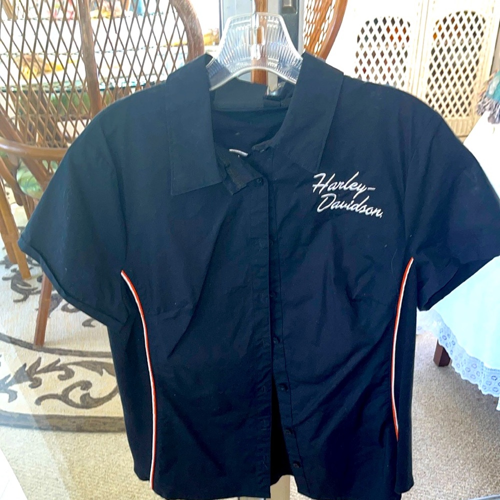 Harley-Davidson Black Button-Up Shirt